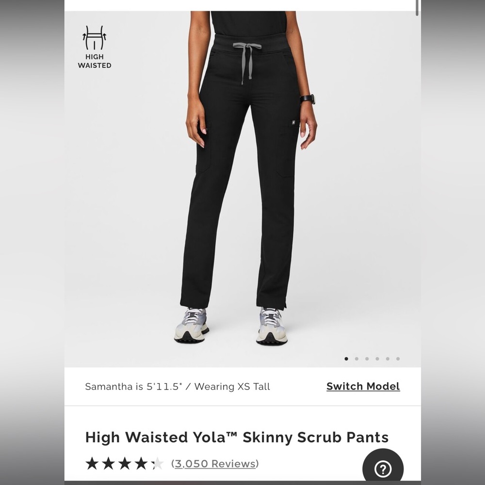 FIGS high waisted yola skinny scrub pants